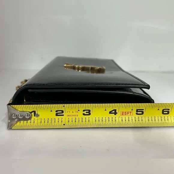 Saint Laurent Uptown Chain Wallet in Black Patent Leather - Picture 11 of 12